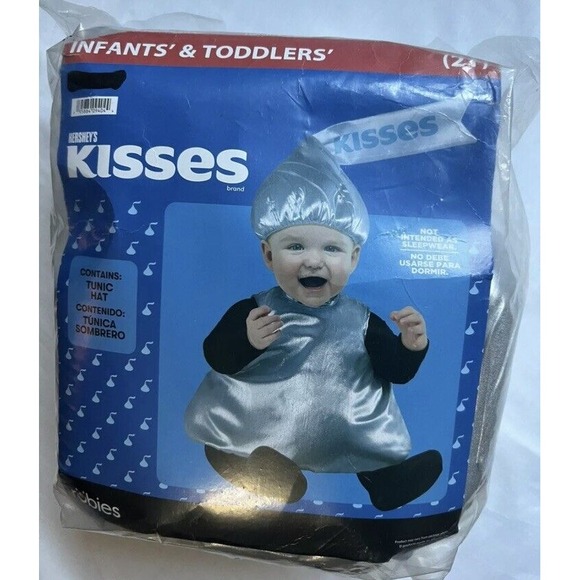 Hershey's Kisses Halloween Costume Infants/Toddlers Sz 2T Kiss Tunic And Hat NWT - Picture 4 of 5